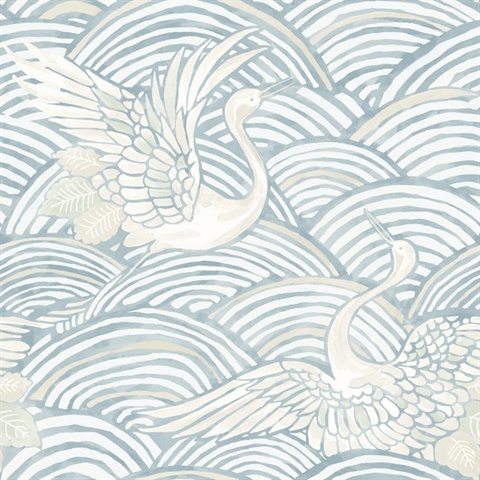 Sky Blue Egret Oceanic Seabirds Wallpaper