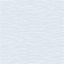 Sky Blue Faux Linen Weave Wallpaper