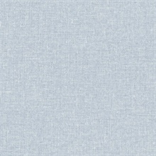 Sky Blue Faux Woven Linen Textured Wallpaper