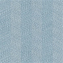 Sky Blue Sisal Vertical Chevron Stripe Wallpaper