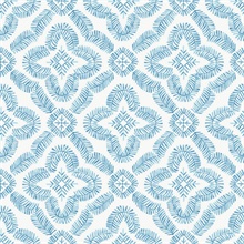 Sky Blue Talia Botanical Medallion Wallpaper