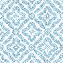 Sky Blue Talia Botanical Medallion Wallpaper