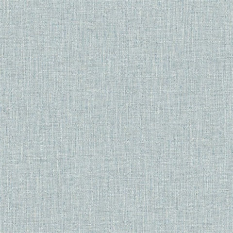 Sky Blue Tweed Woven Linen Wallpaper