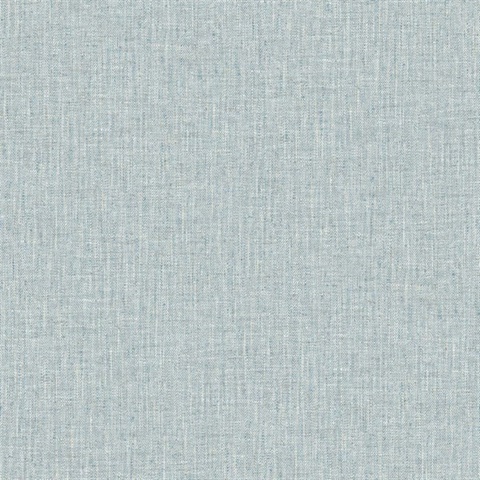 Sky Blue Tweed Woven Linen Wallpaper