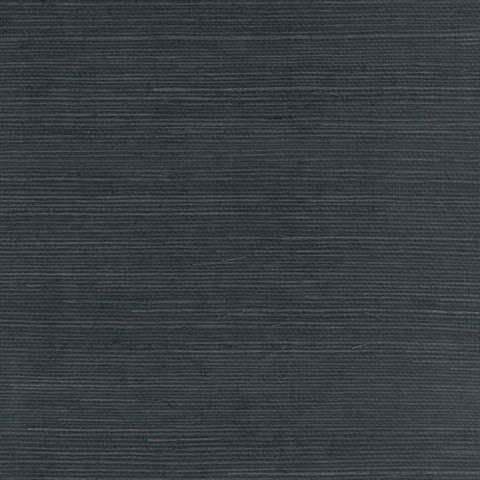 Slate Blue Natural Grasscloth Wallpaper