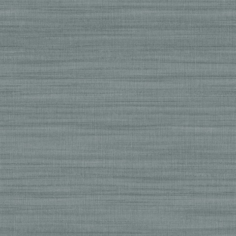 Slate Blue Washed Horizontal Silk Linen Wallpaper
