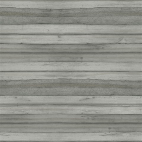 Slate Grey Pandora Horizontal Stripe Wallpaper
