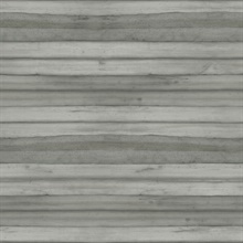 Slate Grey Pandora Horizontal Stripe Wallpaper