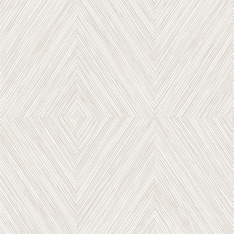 Snow Herringbone Diamond Wallpaper
