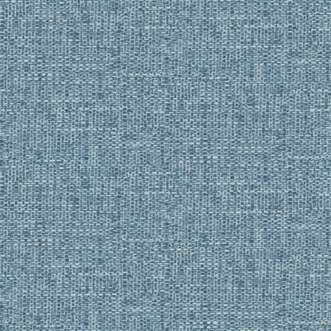 Snuggle Blue Large Woven Texture Texture Wallpaper