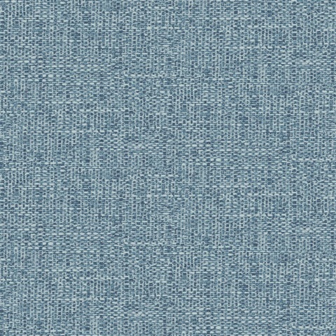 Snuggle Blue Large Woven Texture Texture Wallpaper