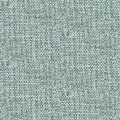 Snuggle Teal Large Woven Texture Texture Wallpaper