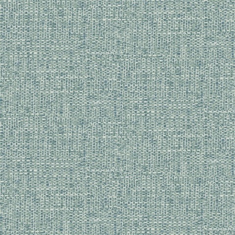 Snuggle Teal Large Woven Texture Texture Wallpaper