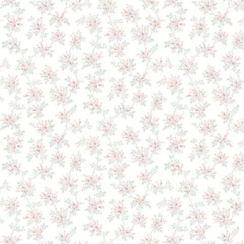 Sofiane Blush Botanical Trail Wallpaper