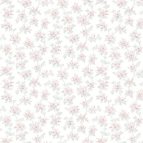 Sofiane Blush Botanical Trail Wallpaper