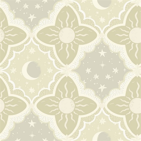 Sol & Mane Green Wallpaper