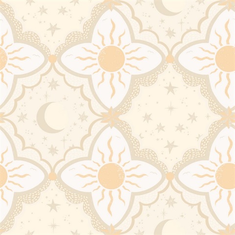 Sol & Mane Tangerine Wallpaper
