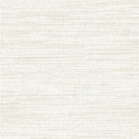 Solitude White Linen Textured Wallpaper