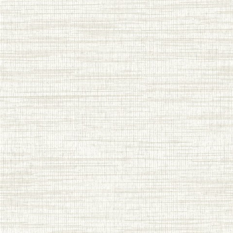 Solitude White Linen Textured Wallpaper