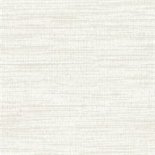 Solitude White Linen Textured Wallpaper