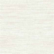 Solitude White Linen Textured Wallpaper