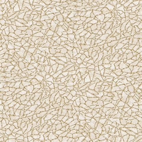 Soma Gold Foiled Metallic Crackling Wallpaper
