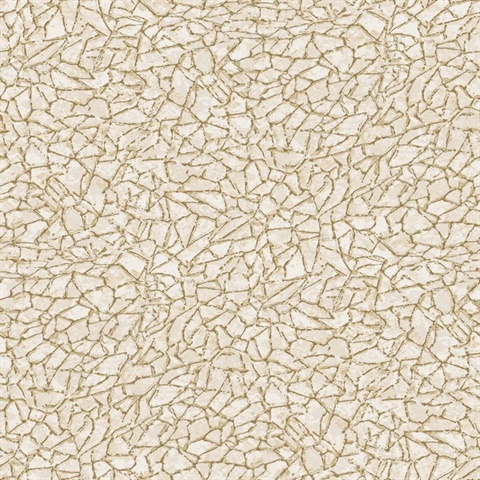 Soma Gold Foiled Metallic Crackling Wallpaper