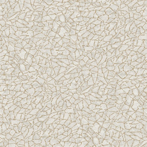 Soma Silver Foiled Metallic Crackling Wallpaper