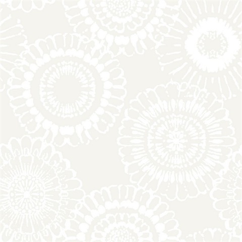 Sonnet Platinum Large Tie Dye Floral Wallpaper