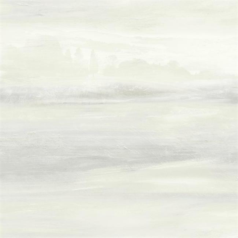 White Soothing Mists Scenic Watercolor Texture Wallpaper