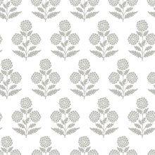 Souci Grey Marigolds Block Floral Wallpaper