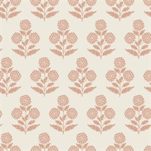 Souci Rose Marigolds Block Floral Wallpaper