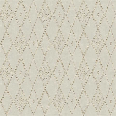 Souk Diamonds Gold Tribal Wallpaper