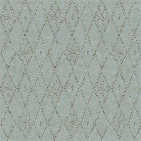 Souk Diamonds Sage Tribal Wallpaper