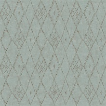 Souk Diamonds Sage Tribal Wallpaper