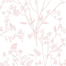 Southport Blush Pink Coastal Branches Wallpaper