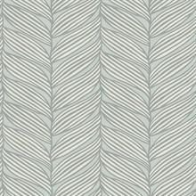 Spa &amp; Silver Large Braided Leaf Wallpaper