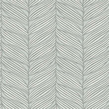 Spa & Silver Large Braided Leaf Wallpaper
