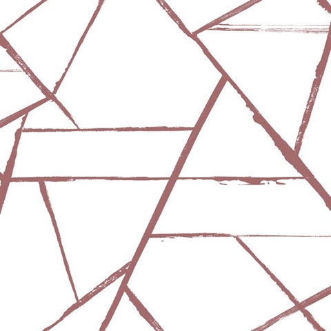 Spice Red Abstract Intersect Geometric Line Wallpaper