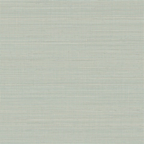 Spinnaker Aqua Netting Grid Linen Weave Wallpaper