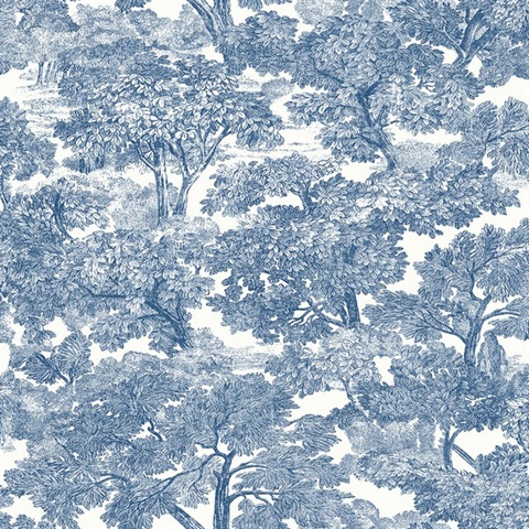 Spinney Blue Toile