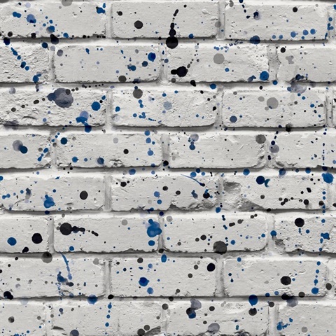 Splatter Wall Grey Abstract Wallpaper