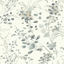 Spring Whispers Moss Watercolor Leaf Wallpaper