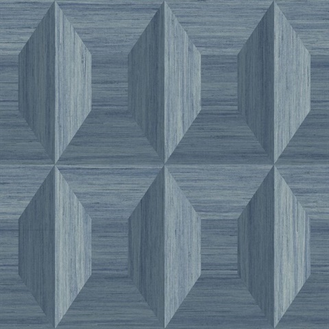 Squared Away 54 Blue Commercial Wallpaper