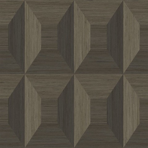 Squared Away 54 Brown Commercial Wallpaper