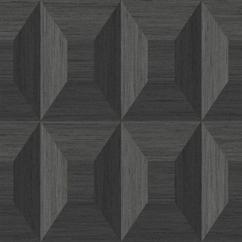 Squared Away 54 Ebony Commercial Wallpaper