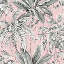 St Andrew Blush Tropical Leaves Wallpaper