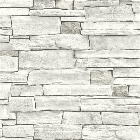 Stacked Stone Stone Arctic Grey Peel and Stick Wallpaper