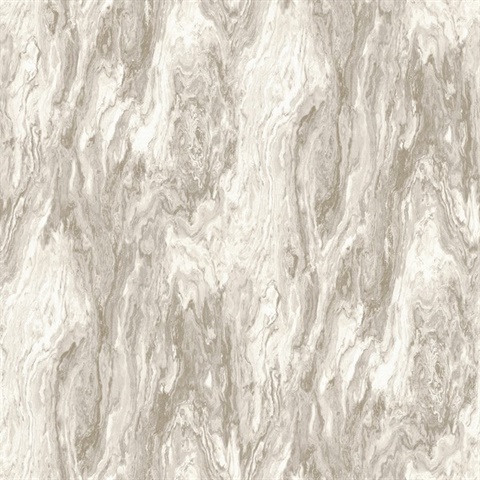 Star Taupe Marble Wallpaper