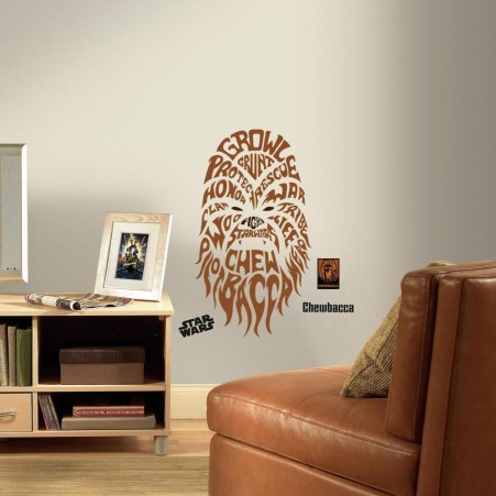 Star Wars Typographic Chewbacca Giant Wall Decals